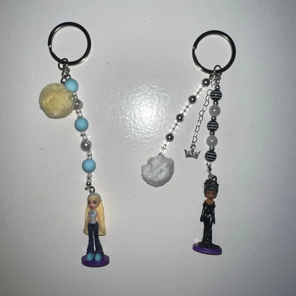 Handmade Bratz & Bratz x Kylie Jenner Beaded Keychain Set